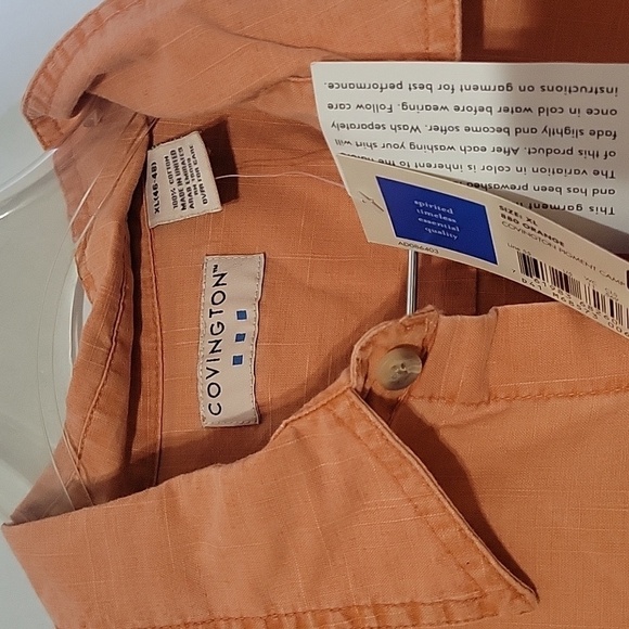 Covington Button Up Shirt Short Sleeve Pockets Casual Work XL NEW comfort beach - Picture 3 of 8
